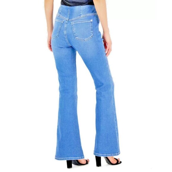 I.N.C. International Concepts Women's High-Rise Pull-On Flare-Leg Jeans Light 4 - Picture 4 of 12
